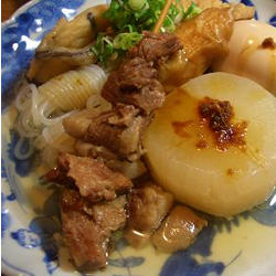 生姜醤油で食べる「姫路おでん」
